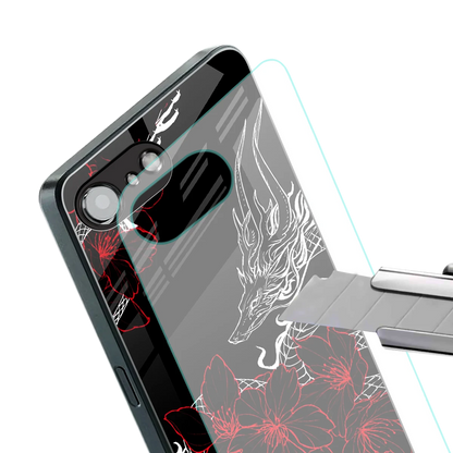 Fiery Petals stylish phone case for iphone 17e | glossy glass and slim fit