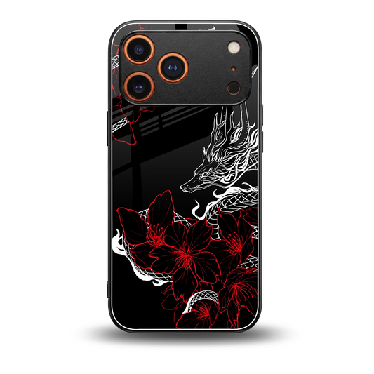 Fiery Petals back phone cover | glass case for iphone 17 pro max