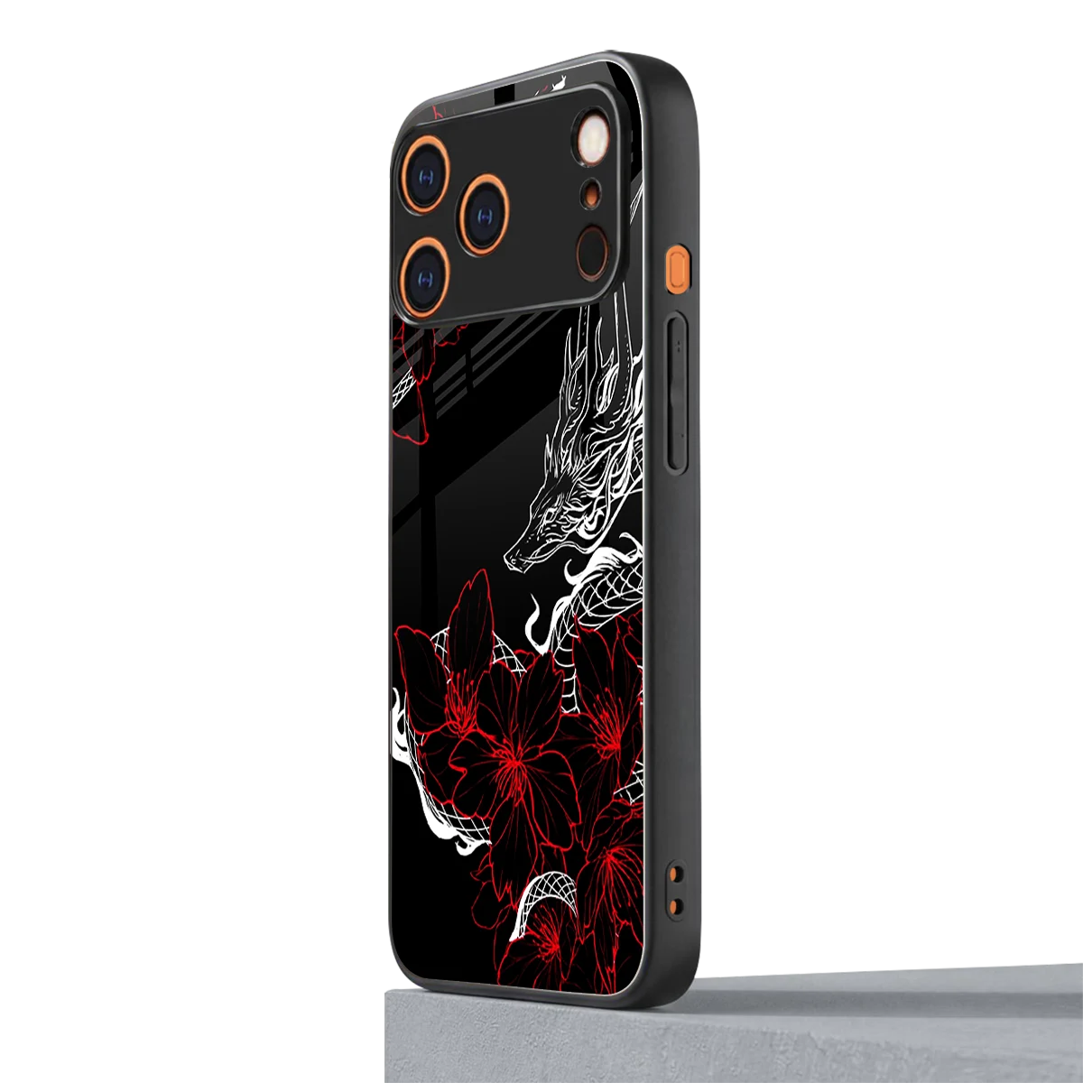 Fiery Petals iphone 17 pro mobile cover | shockproof glass phone case
