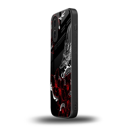 Fiery Petals iphone 17 mobile cover | shockproof glass phone case