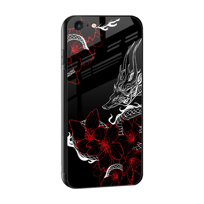 Fiery Petals sleek iphone 6 cover with tempered glass back and TPU edges