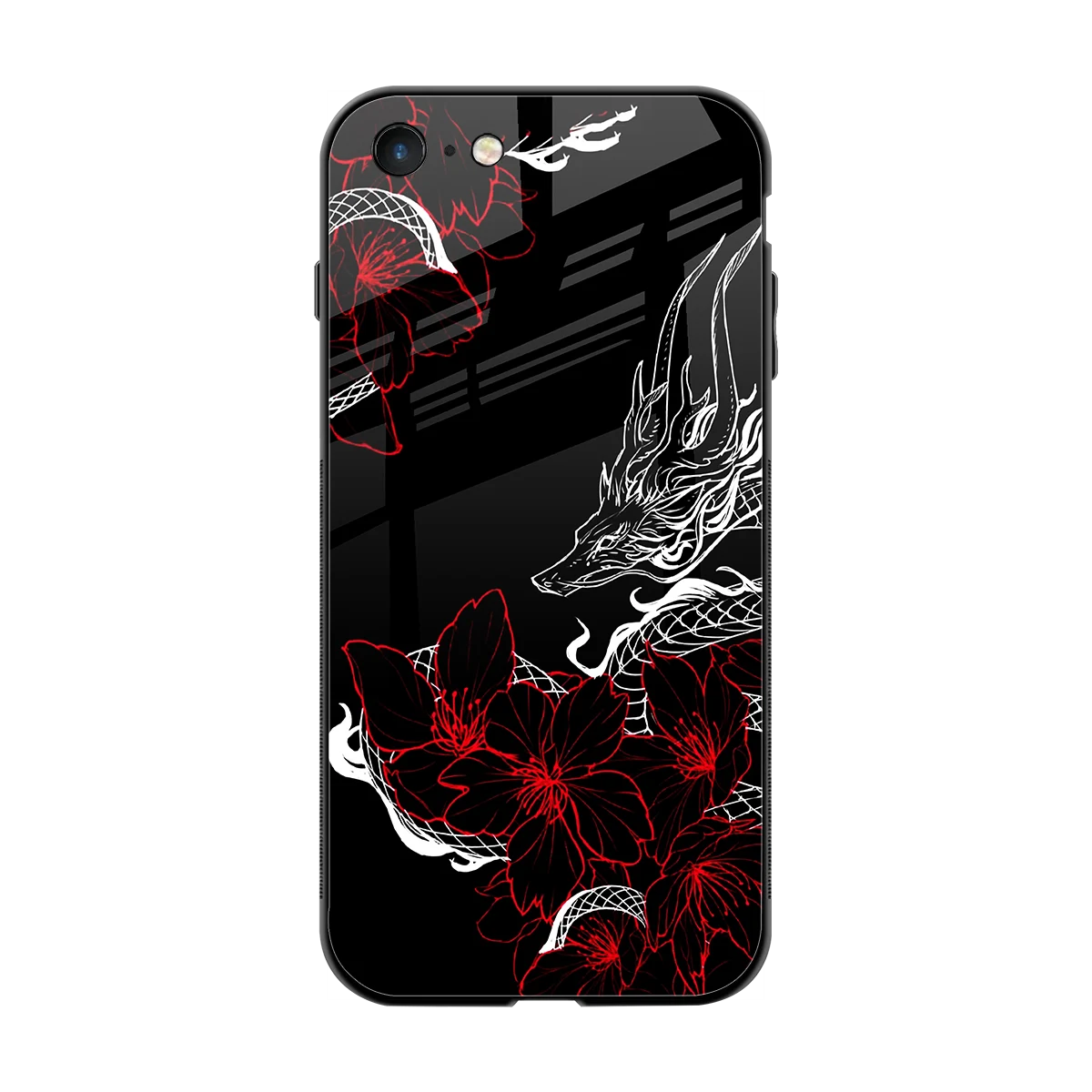 Fiery Petals back phone cover | glass case for iphone 7
