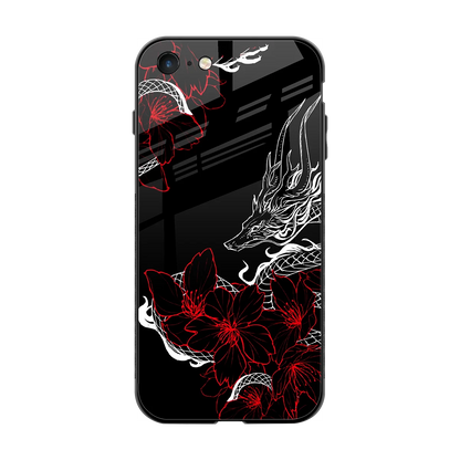 Fiery Petals back phone cover | glass case for iphone 7