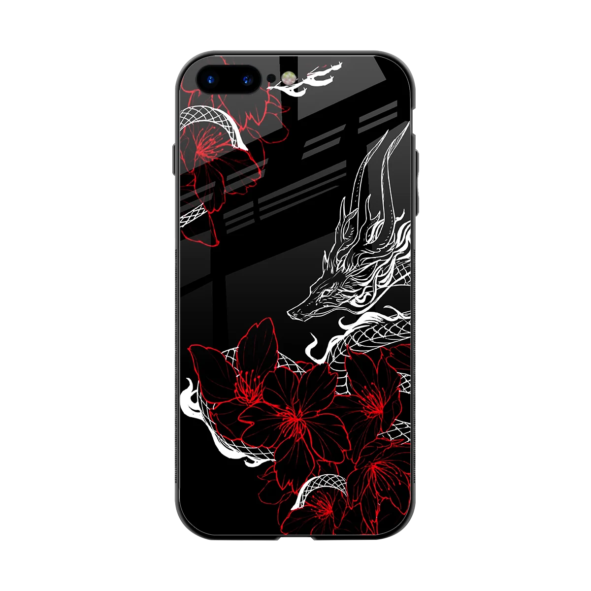 Fiery Petals back phone cover | glass case for iphone 8 plus