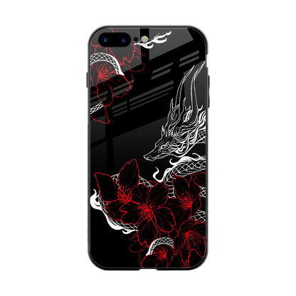 Fiery Petals back phone cover | glass case for iphone 8 plus