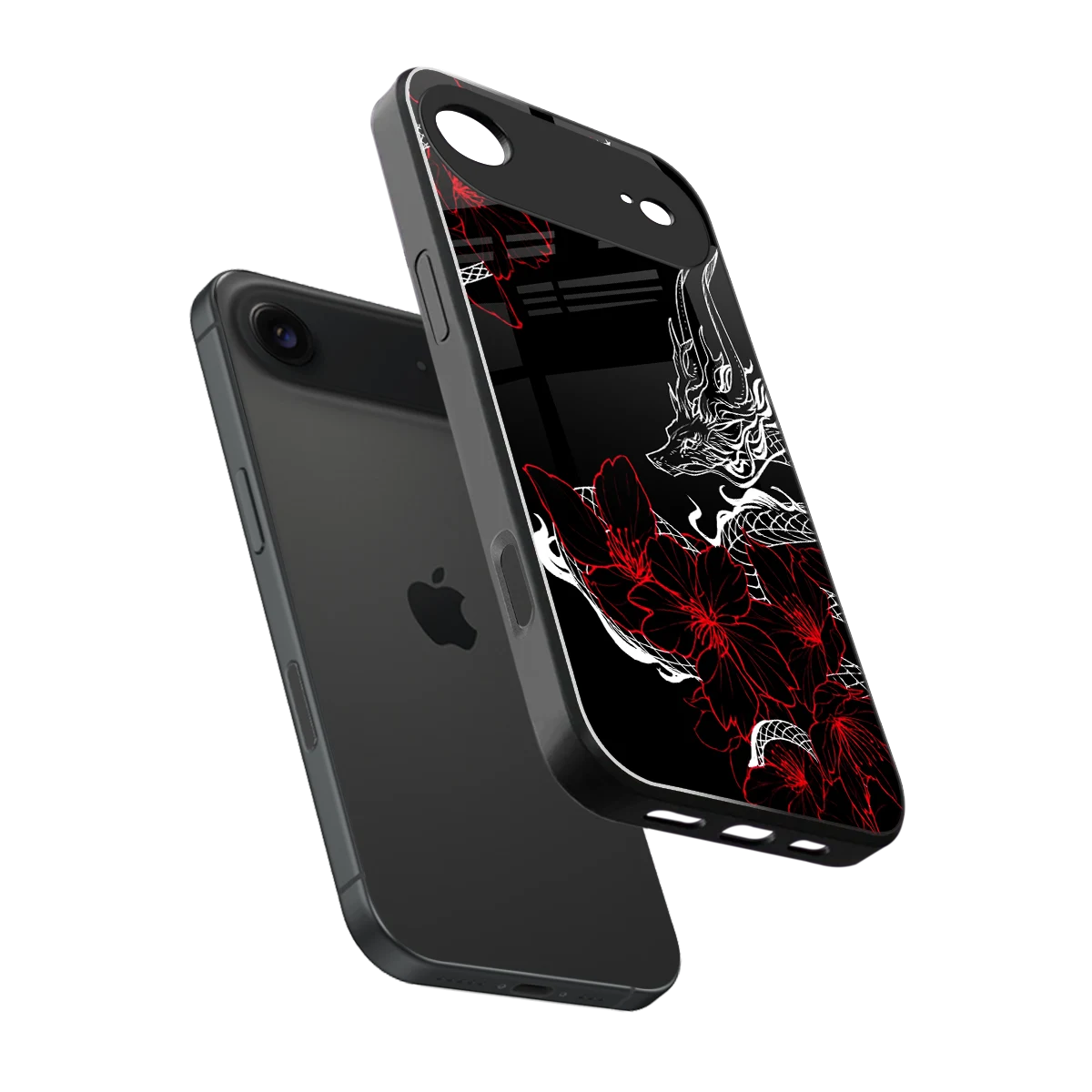 Fiery Petals sleek iphone air cover with tempered glass back and TPU edges