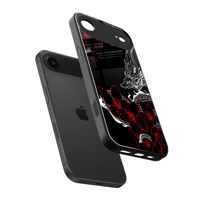 Fiery Petals sleek iphone air cover with tempered glass back and TPU edges