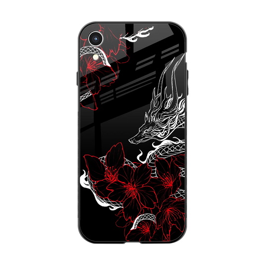 Fiery Petals back phone cover | glass case for iphone xr