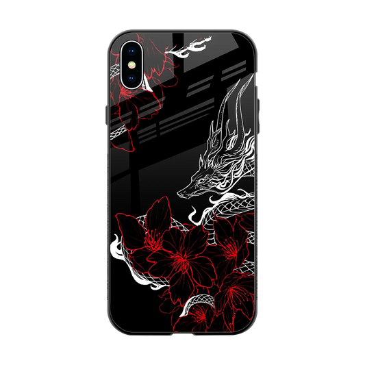 Fiery Petals back phone cover | glass case for iphone xs max