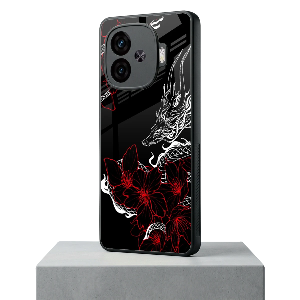 Fiery Petals iqoo neo 10r 5g mobile cover | shockproof glass phone case