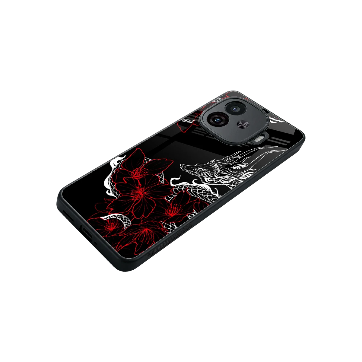 Fiery Petals stylish phone case for iqoo neo 10r 5g | glossy glass and slim fit