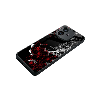 Fiery Petals stylish phone case for iqoo neo 10r 5g | glossy glass and slim fit
