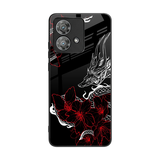 Fiery Petals back phone cover | glass case for motorola edge 40 neo 5g