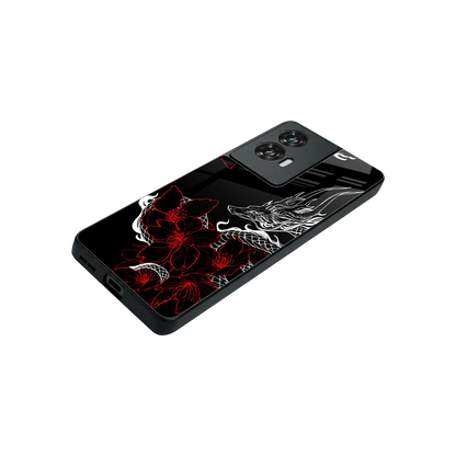 Fiery Petals stylish phone case for motorola edge 50 fusion | glossy glass and slim fit