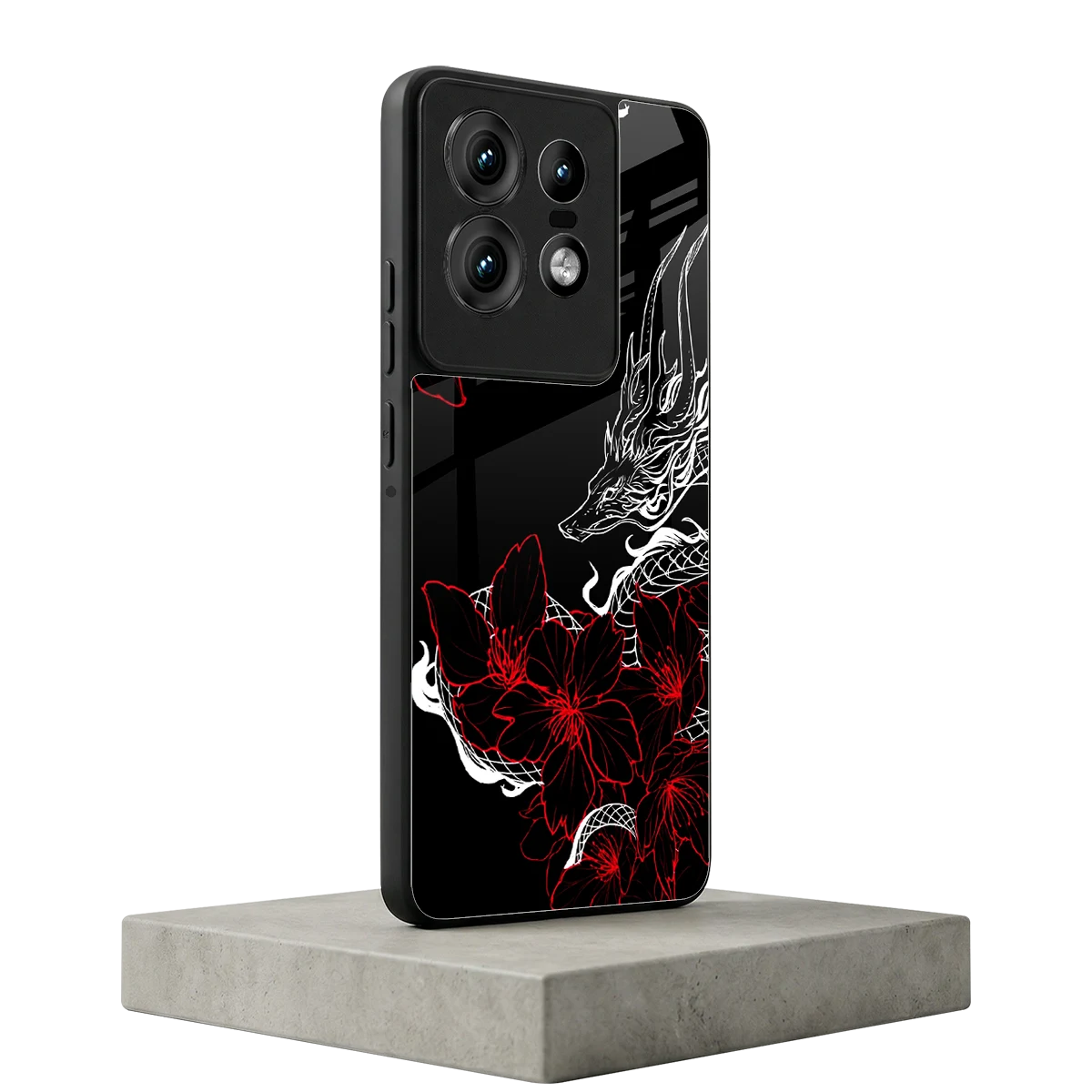 Fiery Petals motorola edge 50 pro mobile cover | shockproof glass phone case