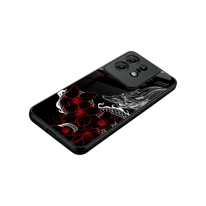 Fiery Petals stylish phone case for motorola edge 50 pro | glossy glass and slim fit