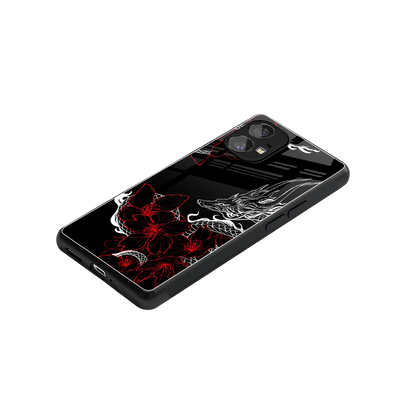 Fiery Petals stylish phone case for nothing phone 1 | glossy glass and slim fit
