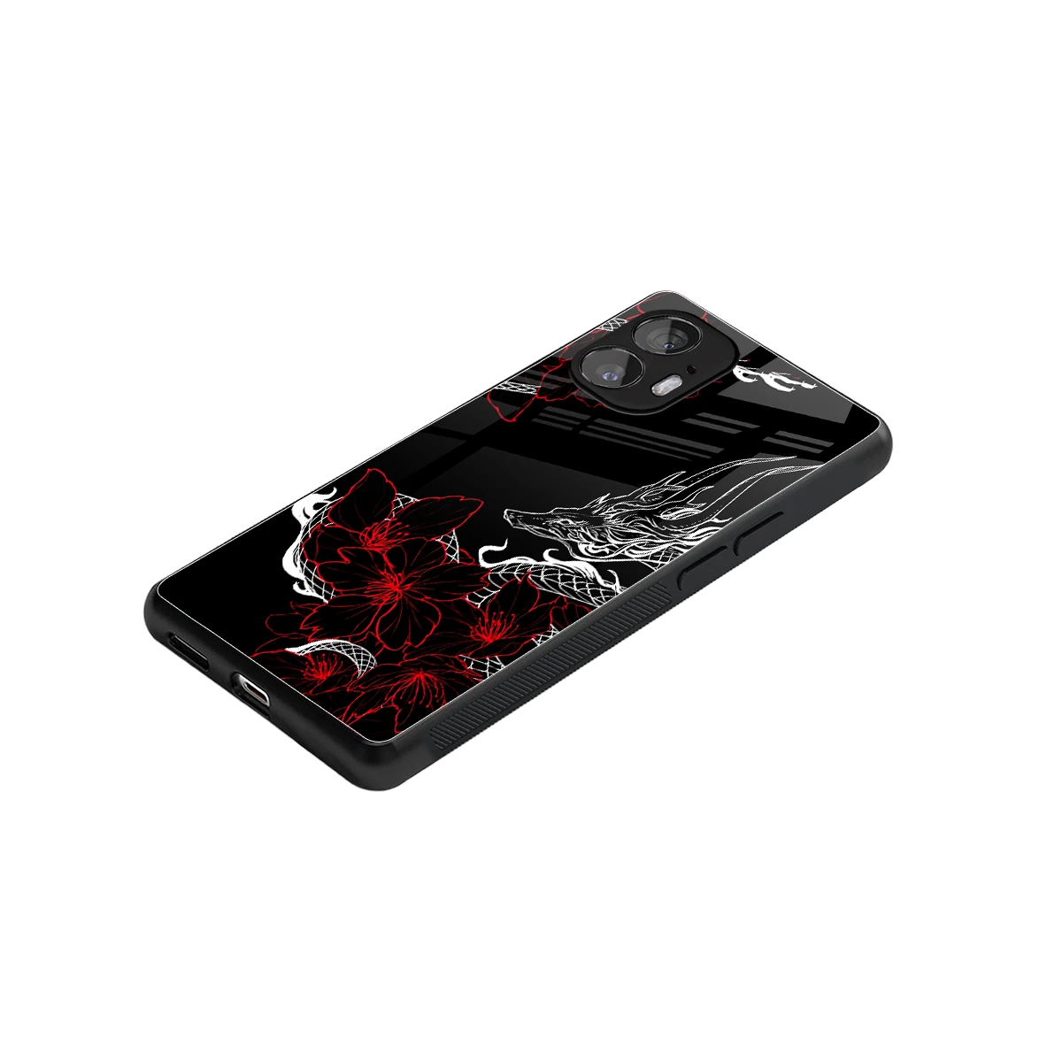 Fiery Petals stylish phone case for nothing phone 2 | glossy glass and slim fit