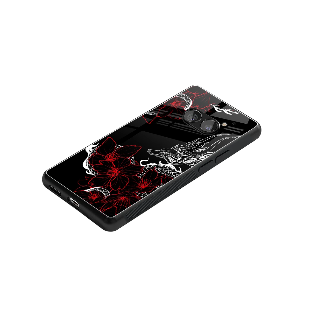 Fiery Petals stylish phone case for nothing phone 2a | glossy glass and slim fit
