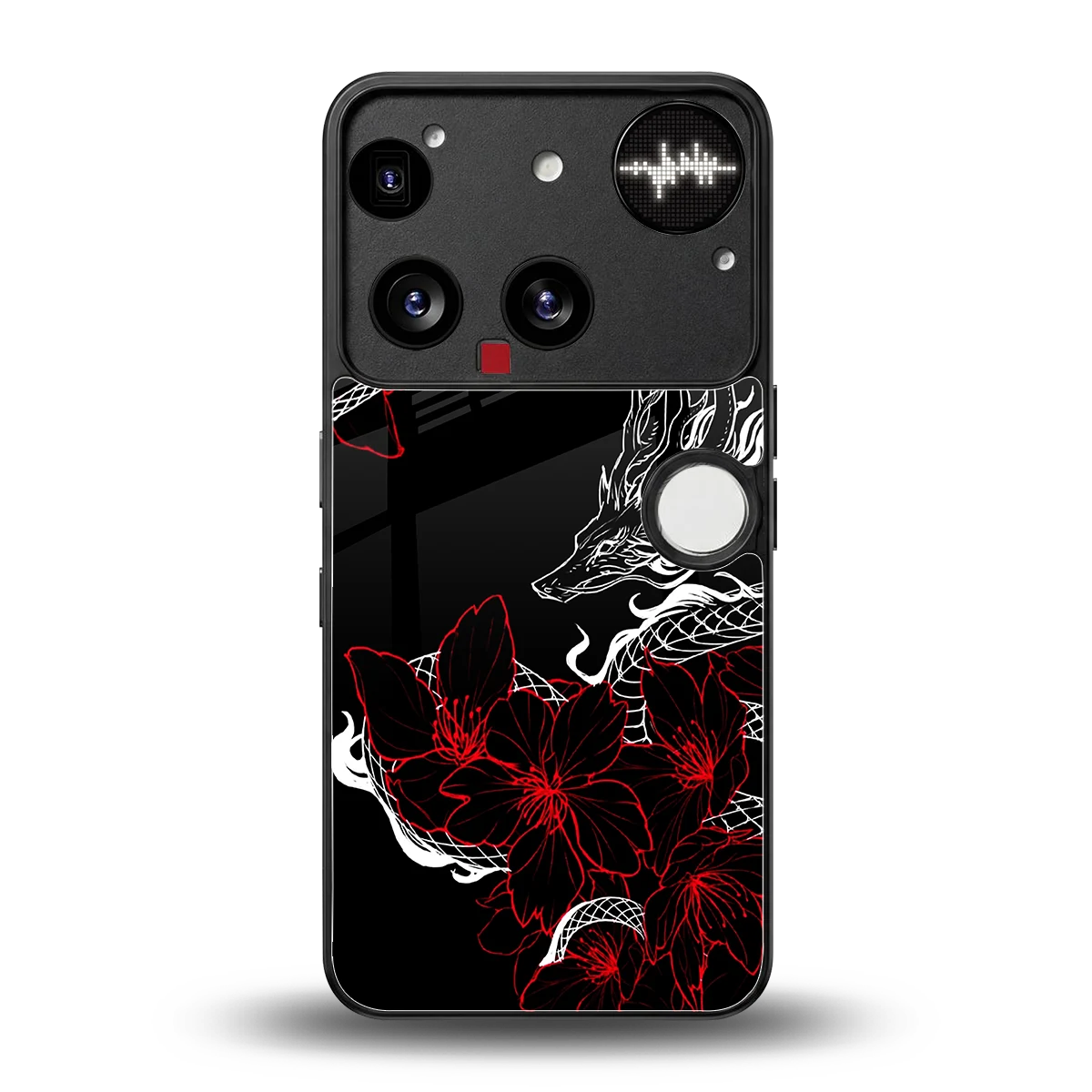 Fiery Petals back phone cover | glass case for nothing phone 3