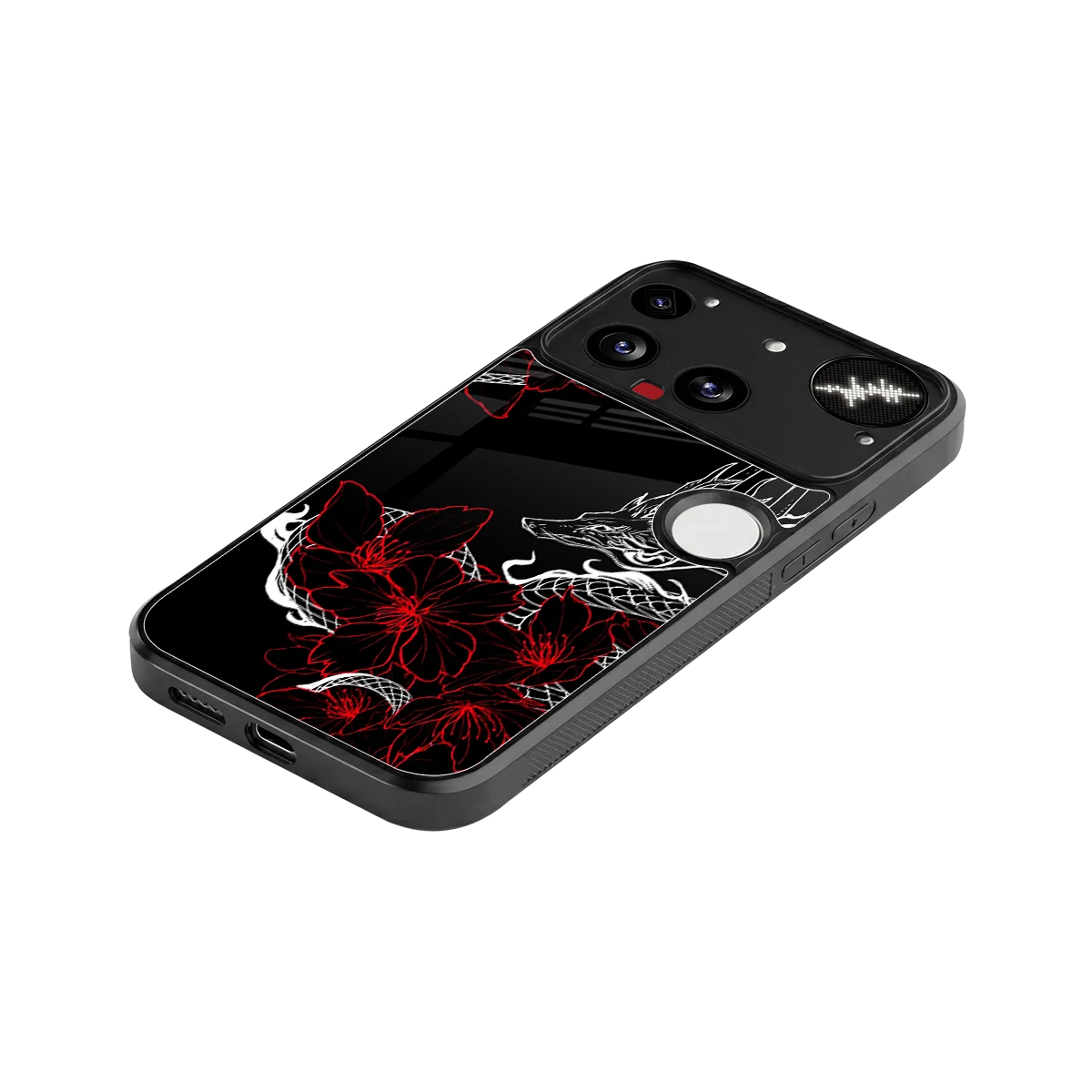Fiery Petals stylish phone case for nothing phone 3 | glossy glass and slim fit