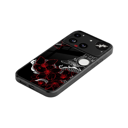 Fiery Petals stylish phone case for nothing phone 3 | glossy glass and slim fit