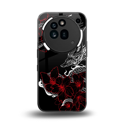Fiery Petals back phone cover | glass case for nothing phone 3a pro