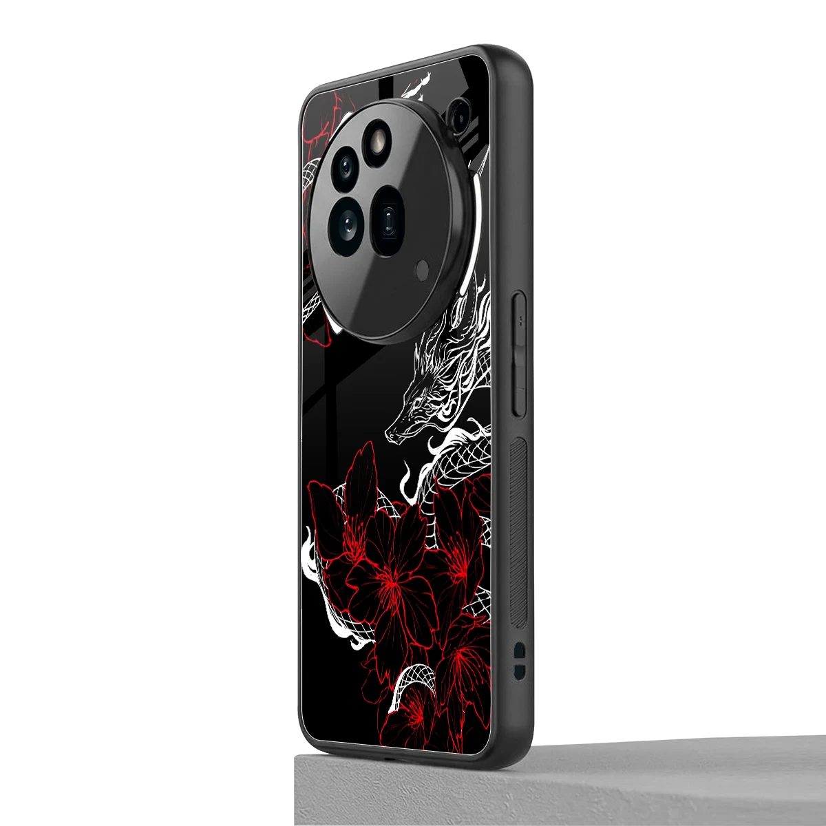 Fiery Petals nothing phone 3a pro mobile cover | shockproof glass phone case