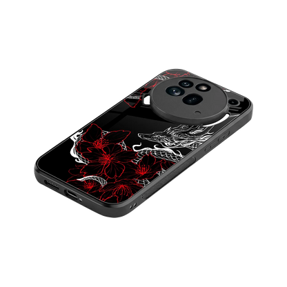 Fiery Petals stylish phone case for nothing phone 3a pro | glossy glass and slim fit