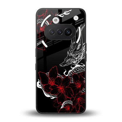 Fiery Petals back phone cover | glass case for nothing phone 3a