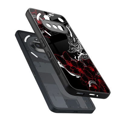 Fiery Petals sleek nothing phone 3a cover with tempered glass back and TPU edges
