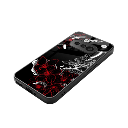 Fiery Petals stylish phone case for nothing phone 3a | glossy glass and slim fit