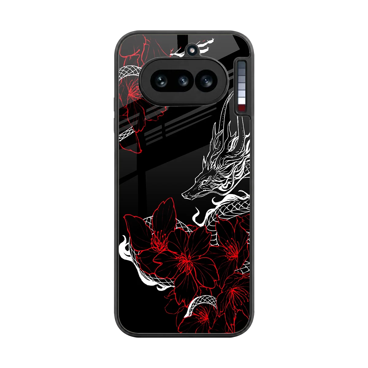 Fiery Petals back phone cover | glass case for nothing phone 4a