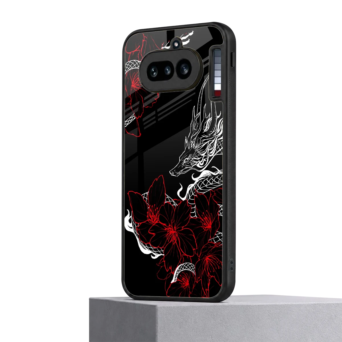 Fiery Petals nothing phone 4a mobile cover | shockproof glass phone case