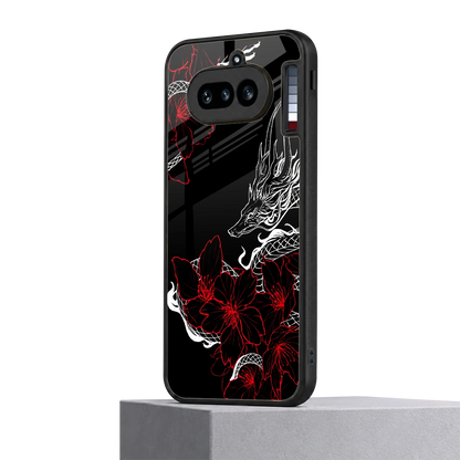 Fiery Petals nothing phone 4a mobile cover | shockproof glass phone case