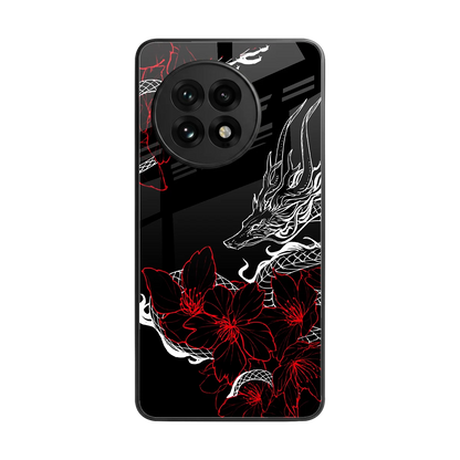 Fiery Petals back phone cover | glass case for oneplus 13r