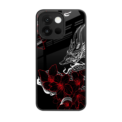 Fiery Petals back phone cover | glass case for oneplus 13s