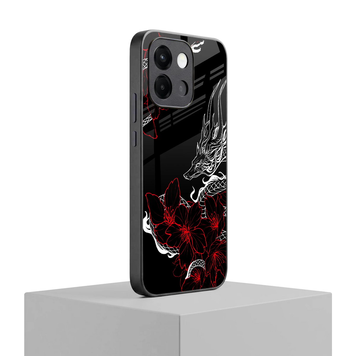Fiery Petals oneplus 13s mobile cover | shockproof glass phone case