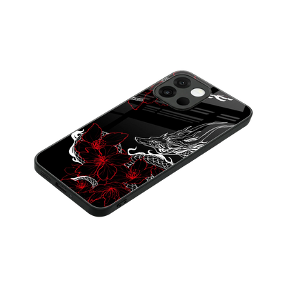 Fiery Petals stylish phone case for oneplus 13s | glossy glass and slim fit