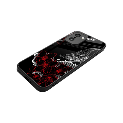 Fiery Petals stylish phone case for oneplus 15r | glossy glass and slim fit