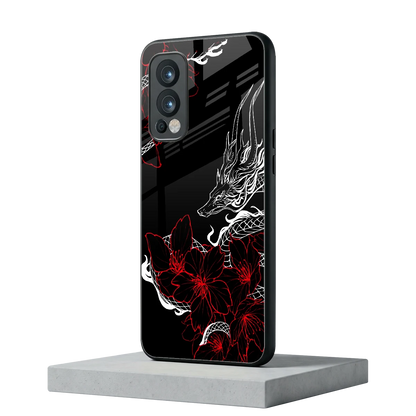 Fiery Petals oneplus nord 2 mobile cover | shockproof glass phone case