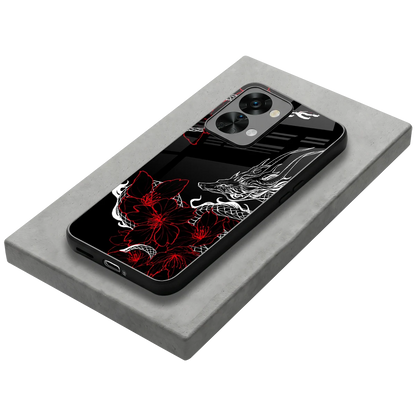 Fiery Petals stylish phone case for oneplus nord 2t | glossy glass and slim fit