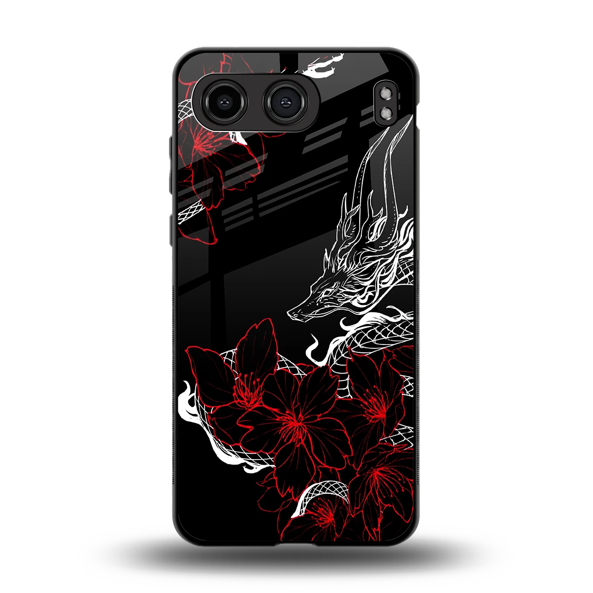 Fiery Petals back phone cover | glass case for oneplus nord 4