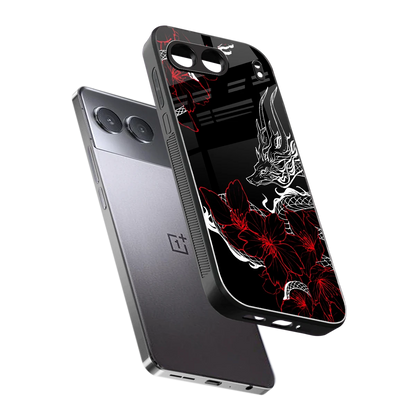 Fiery Petals sleek oneplus nord 4 cover with tempered glass back and TPU edges