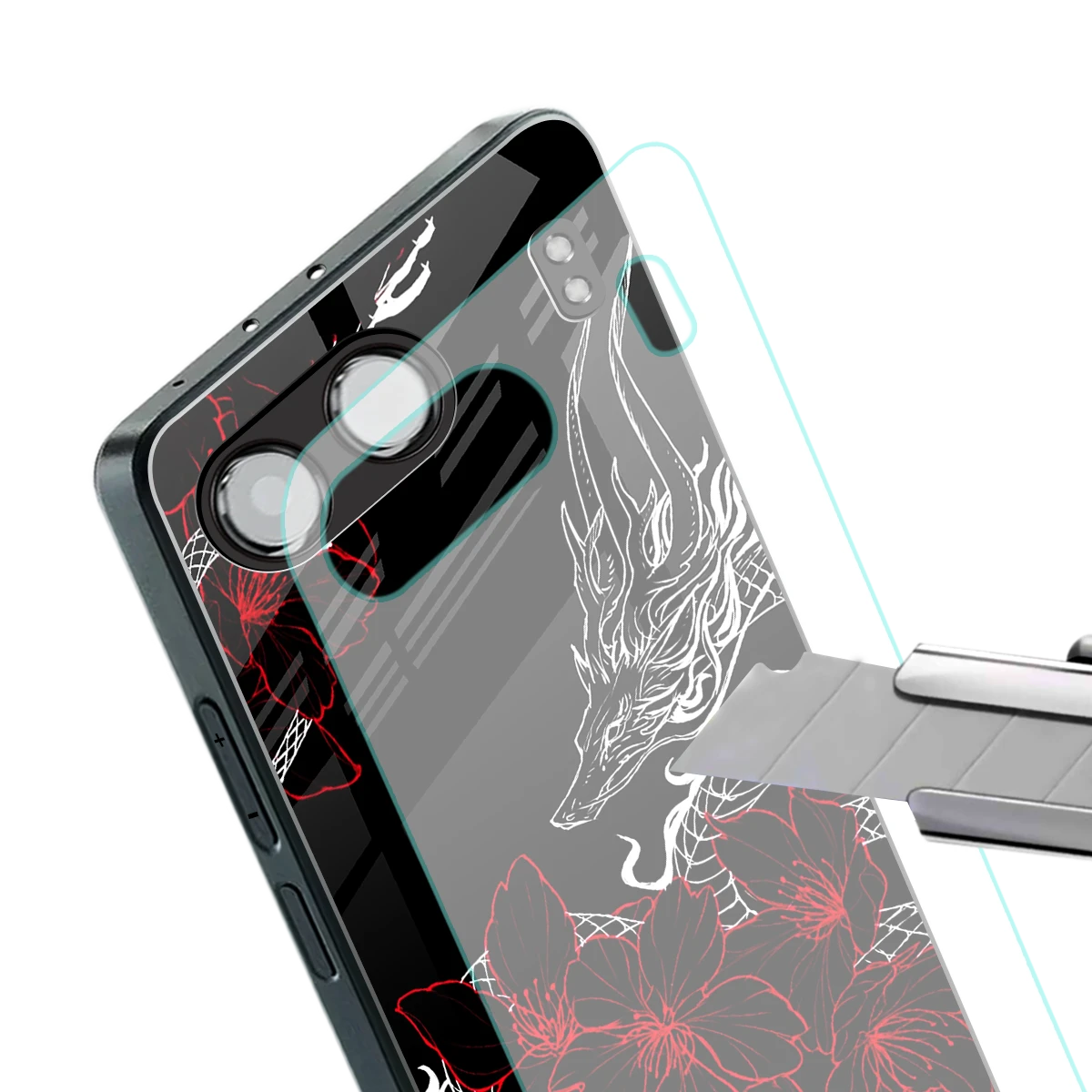 Fiery Petals stylish phone case for oneplus nord 4 | glossy glass and slim fit