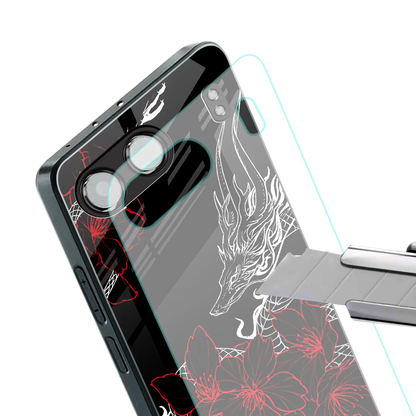 Fiery Petals stylish phone case for oneplus nord 4 | glossy glass and slim fit