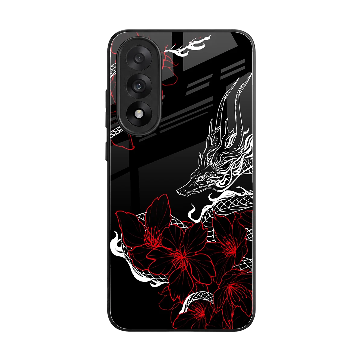 Fiery Petals back phone cover | glass case for oneplus nord 5