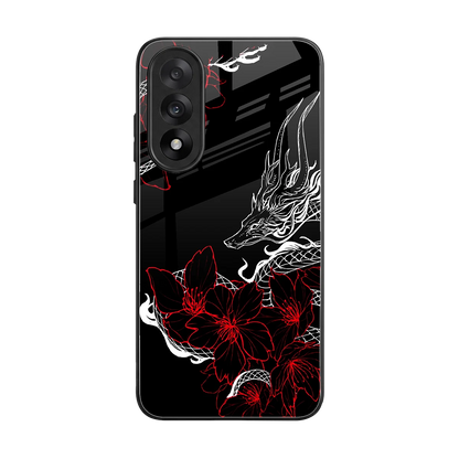 Fiery Petals back phone cover | glass case for oneplus nord 5