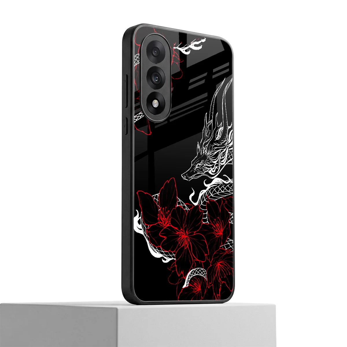 Fiery Petals oneplus nord 5 mobile cover | shockproof glass phone case