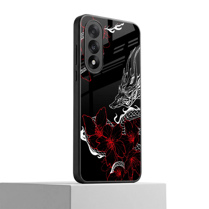 Fiery Petals oneplus nord 5 mobile cover | shockproof glass phone case